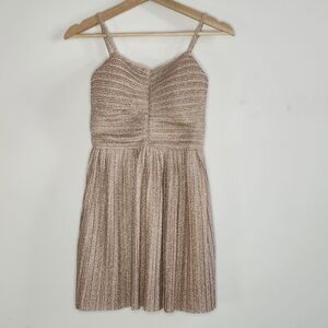 Katie J NYC Tween Sabrina Dress in Nude Shimmer